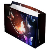 夜白熱［赤熱］光を放つ蝶 ラージペーパーバッグ (裏面アングル)