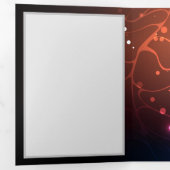 夜白熱［赤熱］光を放つ蝶 三つ折りカード (内部最初)