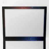 夜白熱［赤熱］光を放つ蝶 三つ折りカード (内部最初)