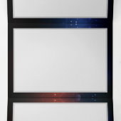 夜白熱［赤熱］光を放つ蝶 三つ折りカード (内部中)