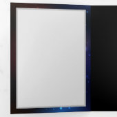 夜白熱［赤熱］光を放つ蝶 三つ折りクリスマスカード (内部最初)