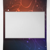 夜白熱［赤熱］光を放つ蝶 三つ折り招待状 (内部中)