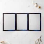 夜白熱［赤熱］光を放つ蝶 三つ折り案内状 (内部)