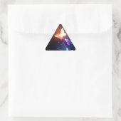 夜白熱［赤熱］光を放つ蝶 三角形シール (バッグ)