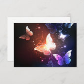 夜白熱［赤熱］光を放つ蝶 出欠カード (正面/裏面)