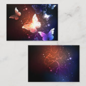 夜白熱［赤熱］光を放つ蝶 割引カード (正面/裏面)