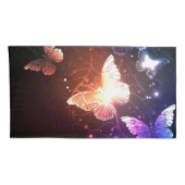 夜白熱［赤熱］光を放つ蝶 枕カバー (裏面-右)