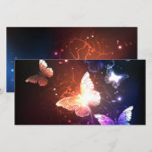 夜白熱［赤熱］光を放つ蝶 案内状 (正面/裏面)