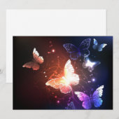 夜白熱［赤熱］光を放つ蝶 案内状 (正面/裏面)
