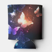 夜白熱［赤熱］光を放つ蝶 缶クーラー (裏面)