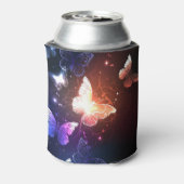 夜白熱［赤熱］光を放つ蝶 缶クーラー (缶裏面)