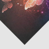 夜白熱［赤熱］光を放つ蝶 薄葉紙 (詳細)