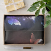 夜白熱［赤熱］光を放つ蝶 薄葉紙 (ギフト)