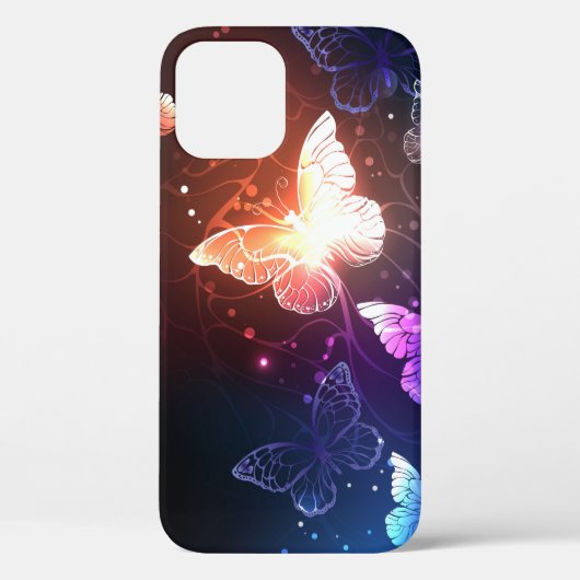 夜白熱［赤熱］光を放つ蝶 Case-Mate iPhoneケース (裏面)