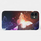 夜白熱［赤熱］光を放つ蝶 Case-Mate iPhoneケース (裏面(横))