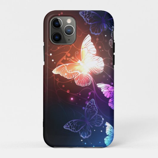 夜白熱［赤熱］光を放つ蝶 Case-Mate iPhoneケース (裏面)