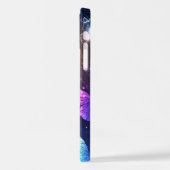 夜白熱［赤熱］光を放つ蝶 iPhoneケース (左側面)