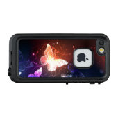 夜白熱［赤熱］光を放つ蝶 LifeProof iPhoneケース (裏面横)