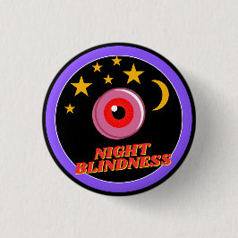 夜盲症の警告 – 黒 缶バッジ