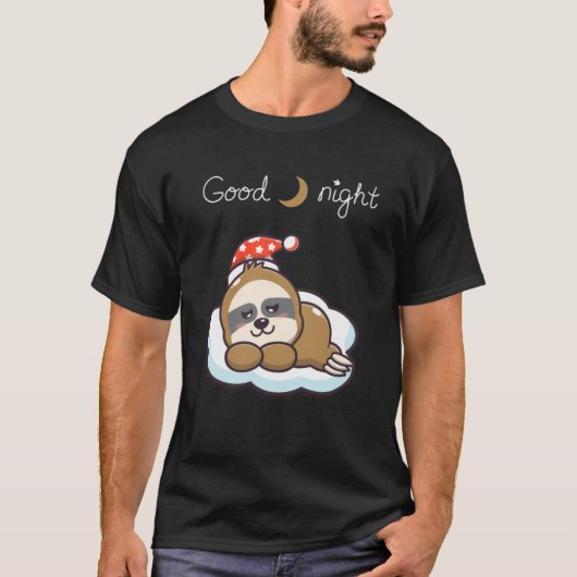 夜眠り夢のベビー怠け Tシャツ (正面)