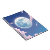 夜空お洒落の月のかわいいイラストレーション ノートブック (右側)