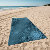 夜空きらめくのエーゲ花芸術 ビーチタオル