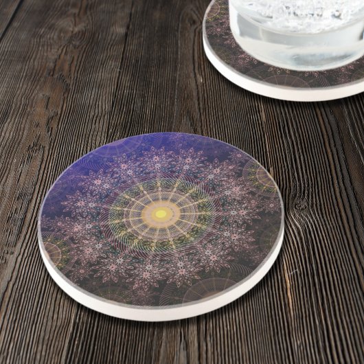 夜空きらめくの花の澄ん芸術 コースター