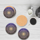 夜空きらめくの花の澄ん芸術 コースター