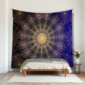 夜空きらめくの花の澄ん芸術 タペストリー