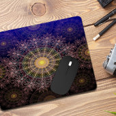 夜空きらめくの花の澄ん芸術 マウスパッド