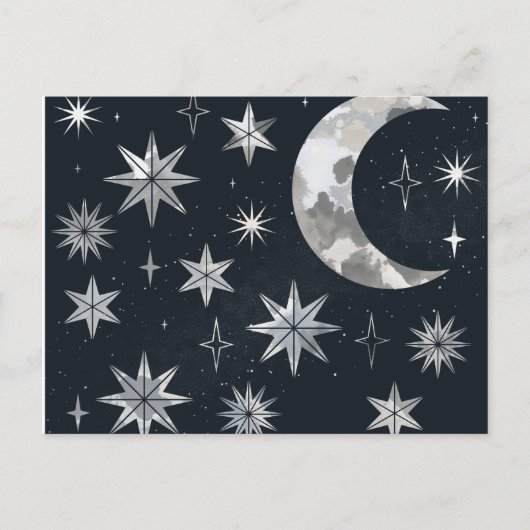 夜空きらめく空 案内ポストカード (正面)