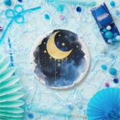 夜空きらめく赤ちゃんシャワー ペーパープレート (パーティー)