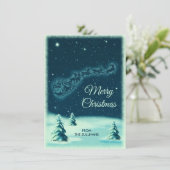 夜空でサンタそりを引くトナカイ シーズンカード (スタンド正面)