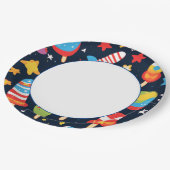 夜空と星とポプシクルデザイン ペーパープレート (アングル)