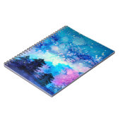 夜空と木の水彩画宇宙 ノートブック (左側)