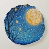 夜空と満月 ラウンドクッション (裏面)