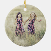 夜空と金ゴールド星の休日の写真オーナメント セラミックオーナメント (裏面)