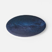 夜空にきらめく星の銀河 かわいい ペーパープレート (アングル)