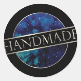 夜空に手作りのステッカー ラウンドシール