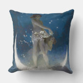 夜空に星をちりばめる月神ルナ クッション (正面)