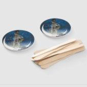 夜空に星をちりばめる月神ルナ ハンドファン (組立なし)