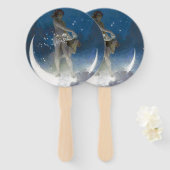 夜空に星をちりばめる月神ルナ ハンドファン (正面&裏面)