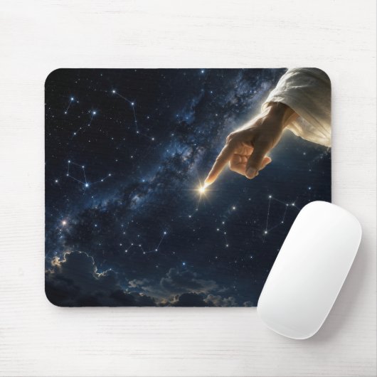 夜空に星を置く神の指 マウスパッド (マウス)