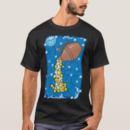 夜空に水の星を注ぐアクエリアス花瓶 Tシャツ