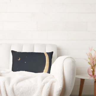 夜空に浮かぶ三日月 ランバークッション