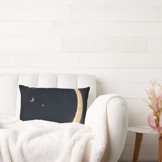 夜空に浮かぶ三日月 ランバークッション (ソファ)
