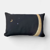 夜空に浮かぶ三日月 ランバークッション (正面)