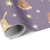 夜空に浮かぶ熊や熊 ラッピングペーパー (ロールコーナー)