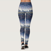 夜空に花火 – プリント レギンス (裏面)