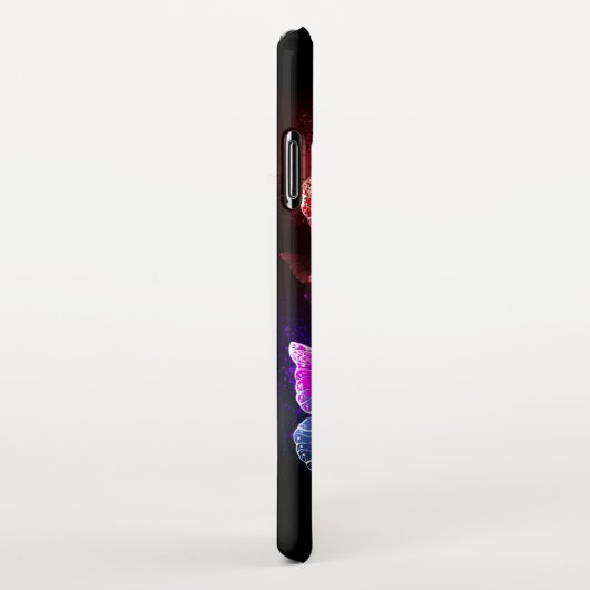 夜空に輝く3匹の蝶 iPhoneケース (右側)